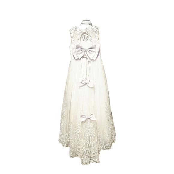 Flower Girl Dress Size 9 White - Picture 6 of 11